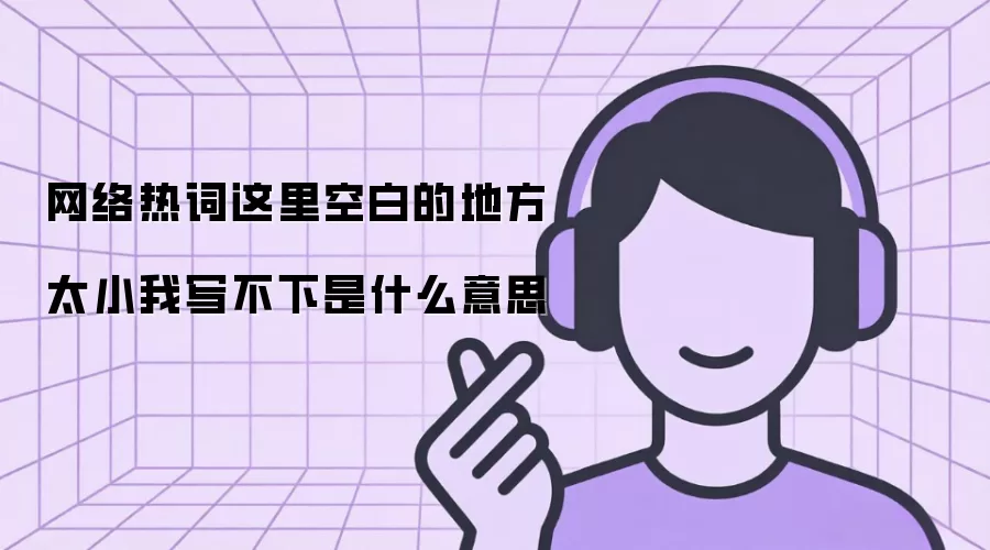 网络热词这里空白的地方太小我写不下是什么意思
