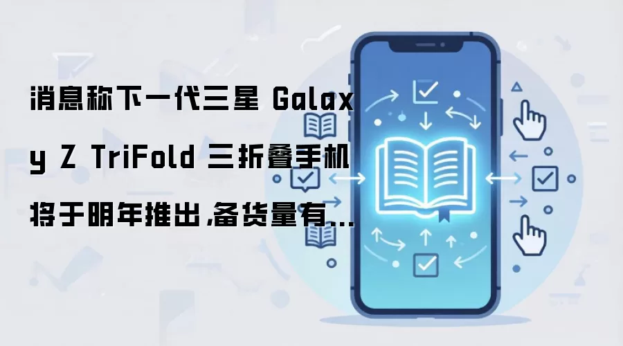 消息称下一代三星 Galaxy Z TriFold 三折叠手机将于明年推出，备货量有望增加