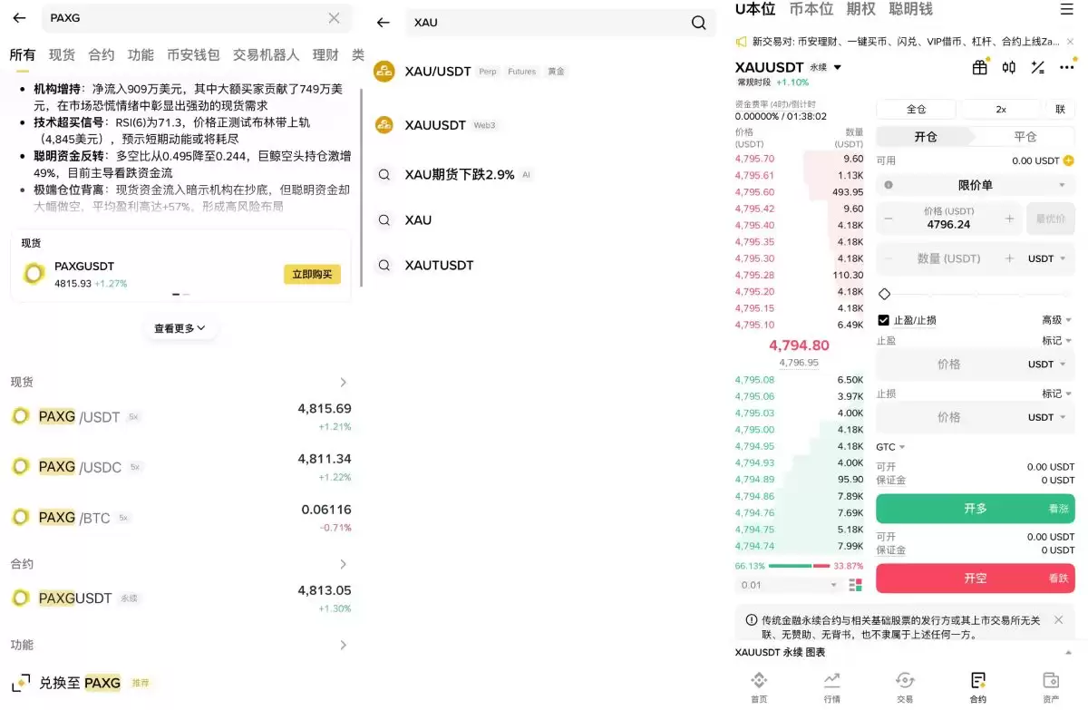 币安买黄金教学