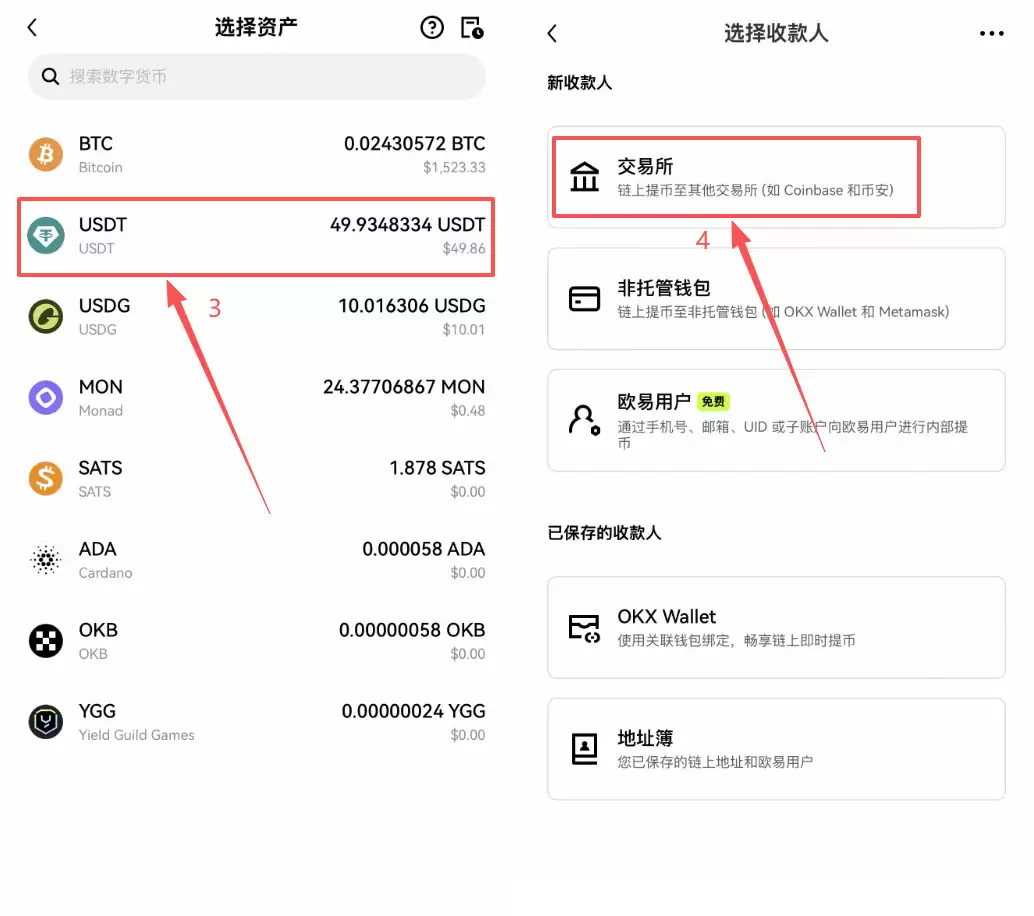 欧易OKX提USDT到Gate.io手续费多少？选哪条链最便宜？