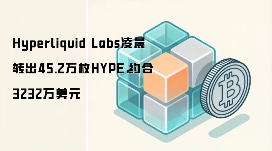 Hyperliquid Labs凌晨转出45.2万枚HYPE，约合3232万美元