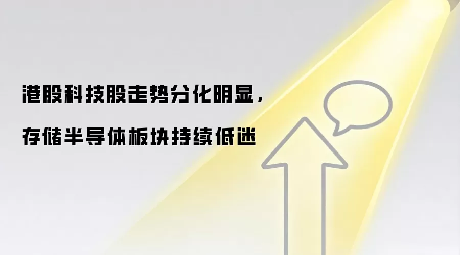 港股科技股走势分化明显,存储半导体板块持续低迷