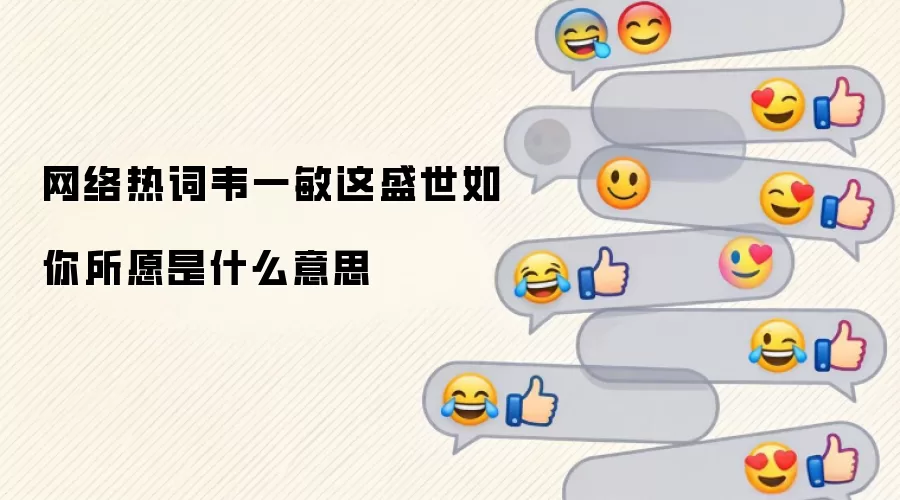 网络热词韦一敏这盛世如你所愿是什么意思
