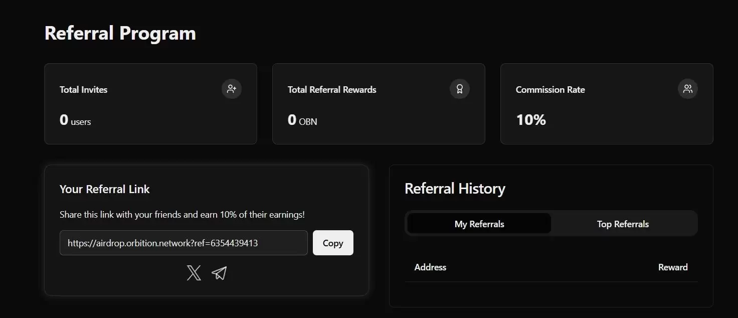Orbition Network 空投分步指南