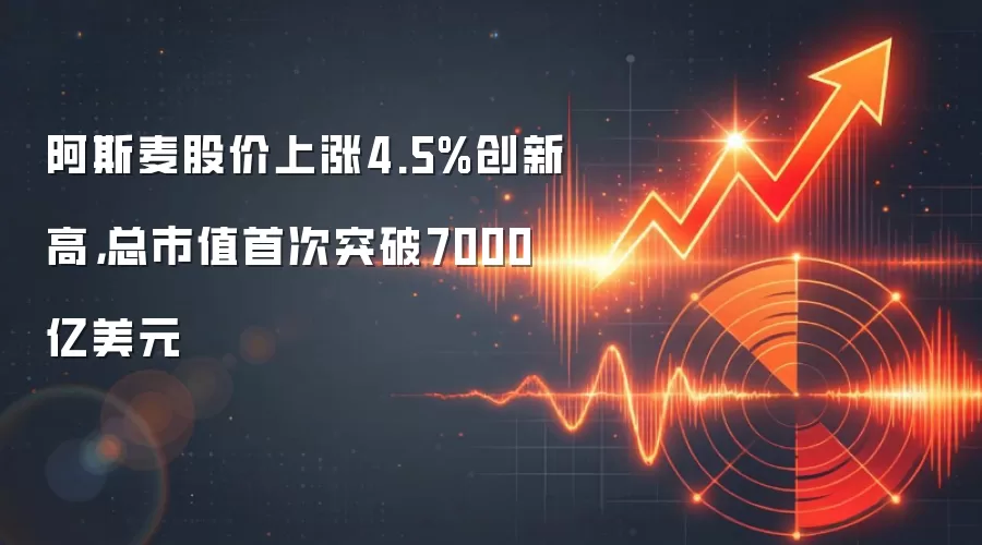 阿斯麦股价上涨4.5%创新高,总市值首次突破7000亿美元