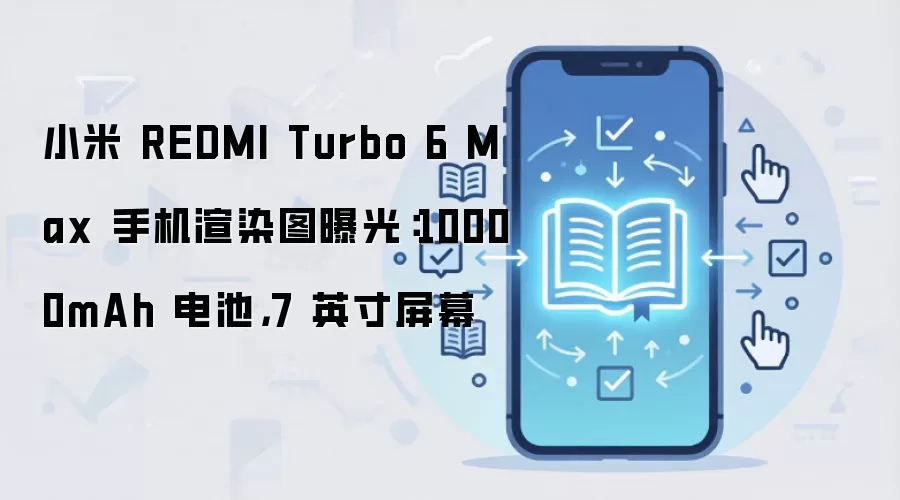 小米 REDMI Turbo 6 Max 手机渲染图曝光：10000mAh 电池，7 英寸屏幕