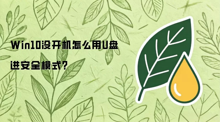 Win10没开机怎么用U盘进安全模式?