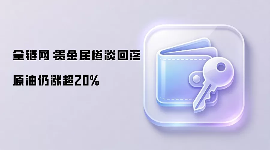 全链网:贵金属惨淡回落 原油仍涨超20%