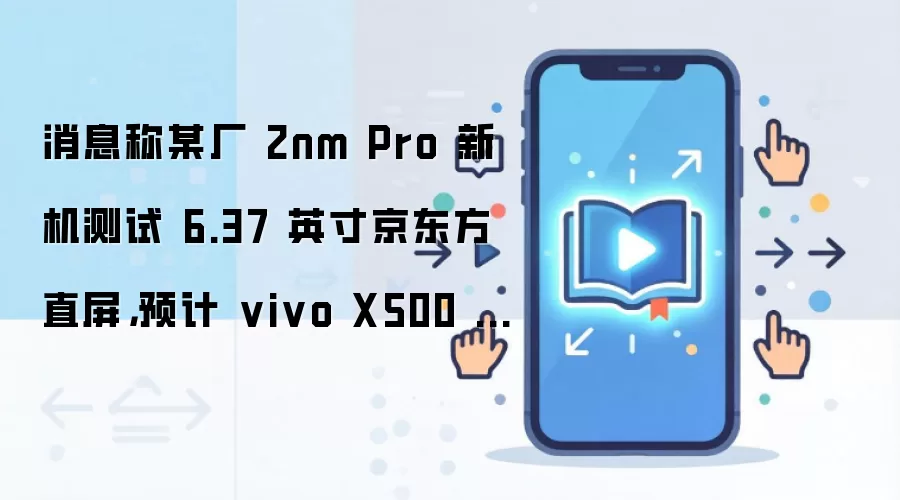 消息称某厂 2nm Pro 新机测试 6.37 英寸京东方直屏，预计 vivo X500 系列