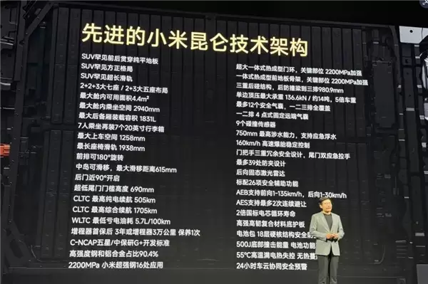雷军：小米昆仑架构核心零部件全来自优秀供应商