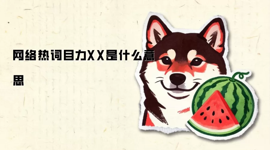 网络热词目力XX是什么意思