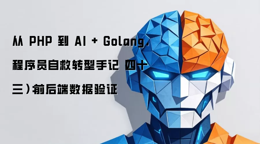 从 PHP 到 AI + Golang，程序员自救转型手记（四十三）：前后端数据验证