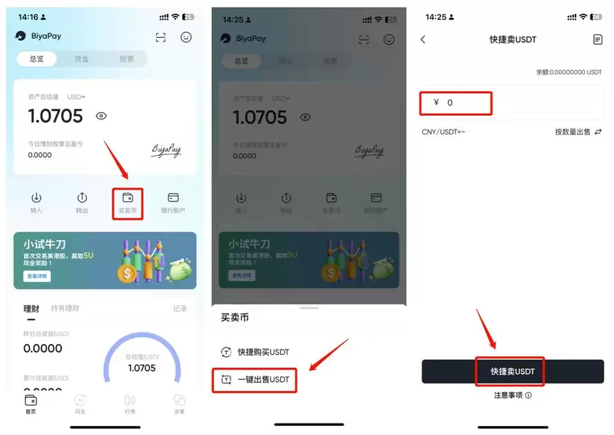 如何在BiyaPay使用CNY买买卖钱SDT？BiyaPay新手使用教程