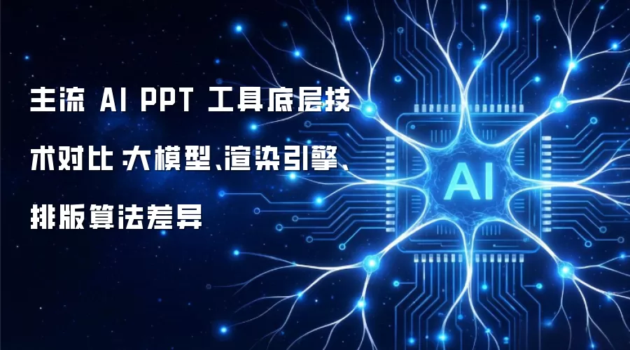 主流 AI PPT 工具底层技术对比：大模型、渲染引擎、排版算法差异