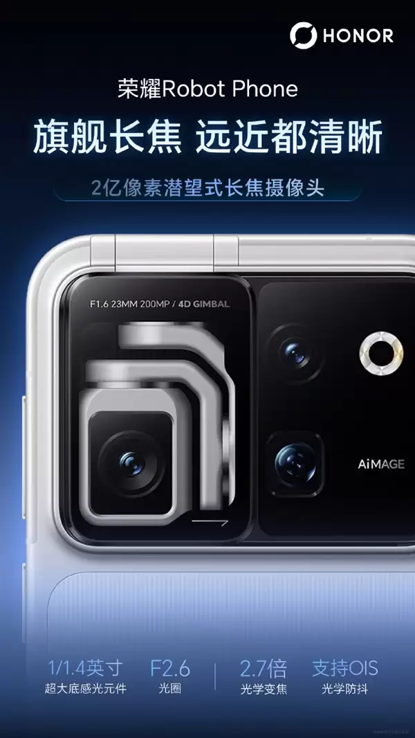 荣耀Robot Phone最全参数曝光：骁龙8 E5加持、三颗自研芯片上阵