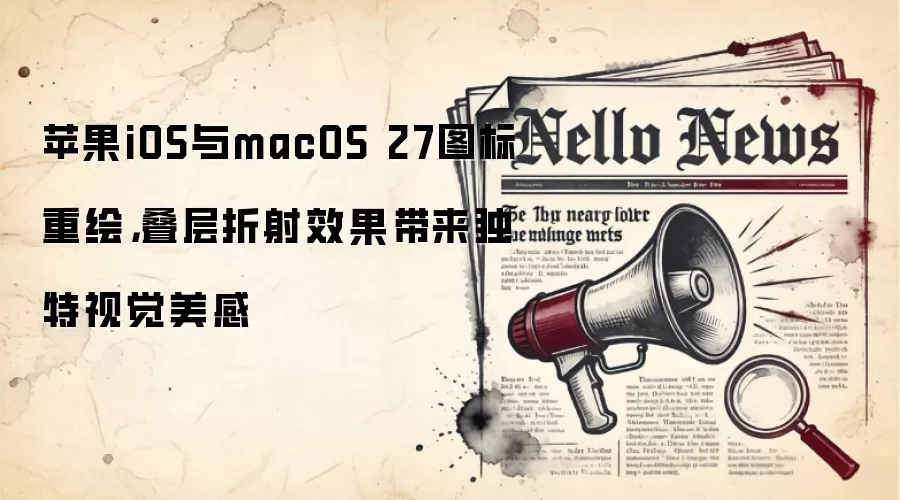 苹果iOS与macOS 27图标重绘，叠层折射效果带来独特视觉美感