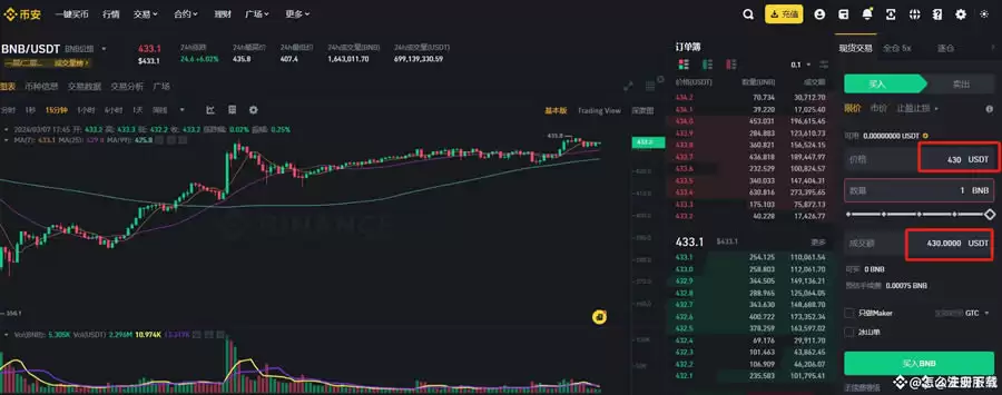 币安(Binance)交易所注册/充值/交易操作使用教程