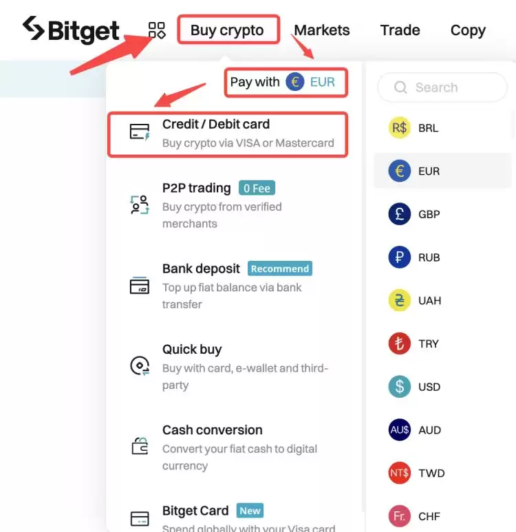 如何使用信用卡购买比特币？在Bitget用信用卡购买比特币的详细指南