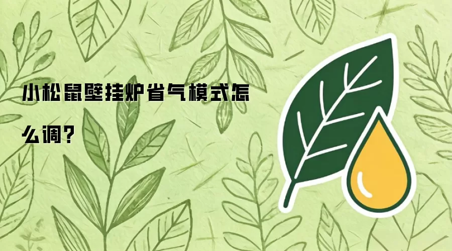 小松鼠壁挂炉省气模式怎么调？