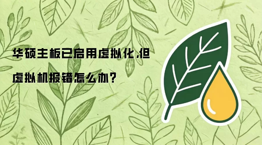 华硕主板已启用虚拟化，但虚拟机报错怎么办？