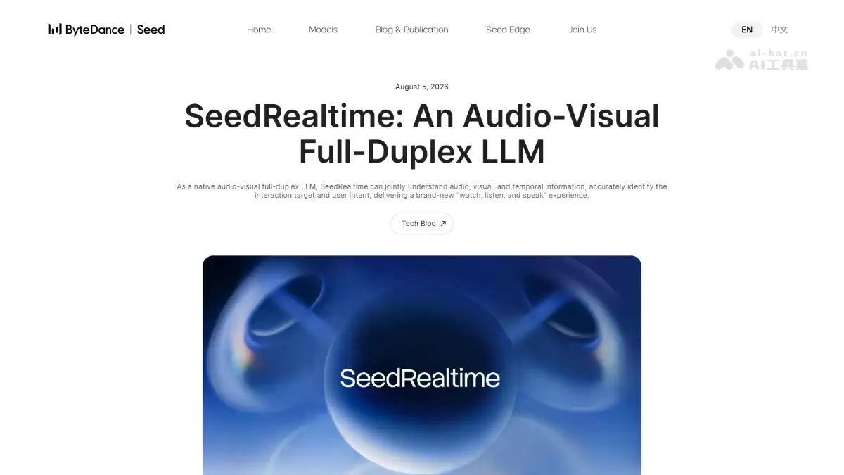 SeedRealtime – 字节跳动推出的原生音视频全双工大模型