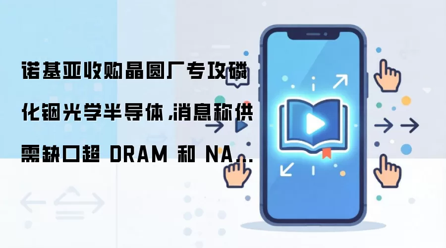 诺基亚收购晶圆厂专攻磷化铟光学半导体，消息称供需缺口超 DRAM 和 NAND