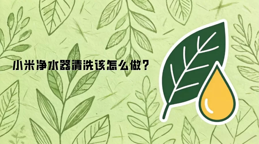 小米净水器清洗该怎么做？
