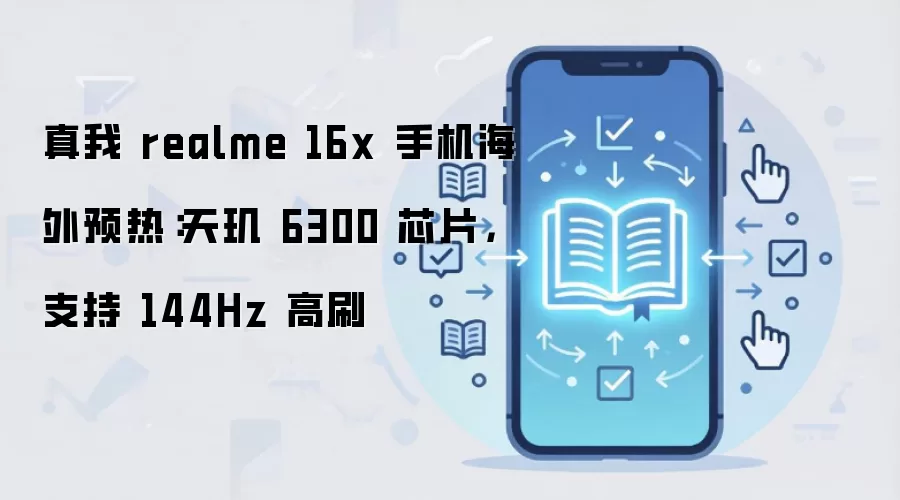 真我 realme 16x 手机海外预热：天玑 6300 芯片，支持 144Hz 高刷