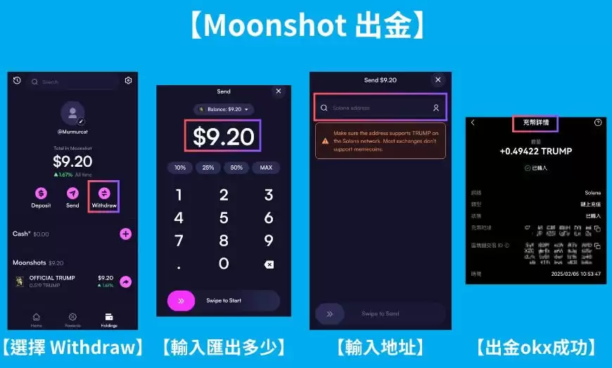 Moonshot交易平台教学:下载、注册、充值、购买、出钱全解析