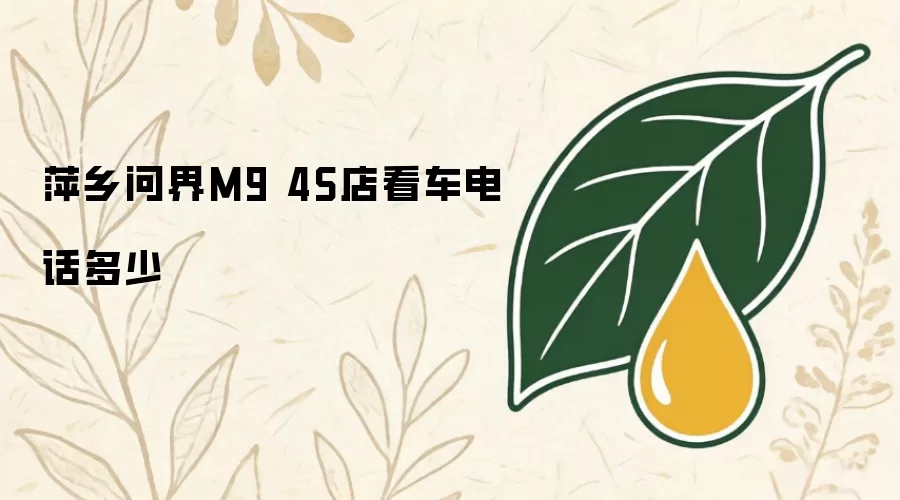 萍乡问界M9 4S店看车电话多少