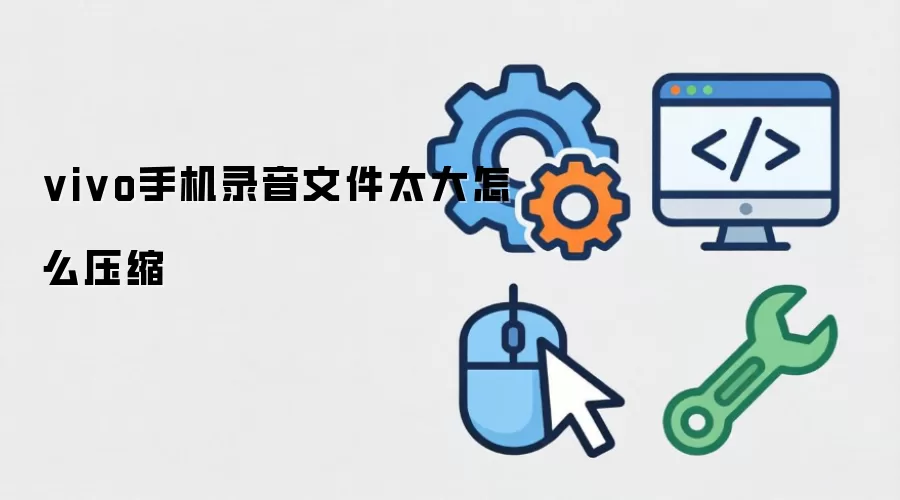 vivo手机录音文件太大怎么压缩