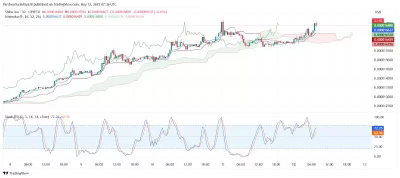 SHIB一目均衡表与EMA