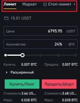 Binance Futures交易所的交易订单类型