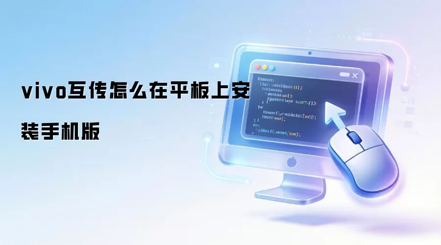 vivo互传怎么在平板上安装手机版