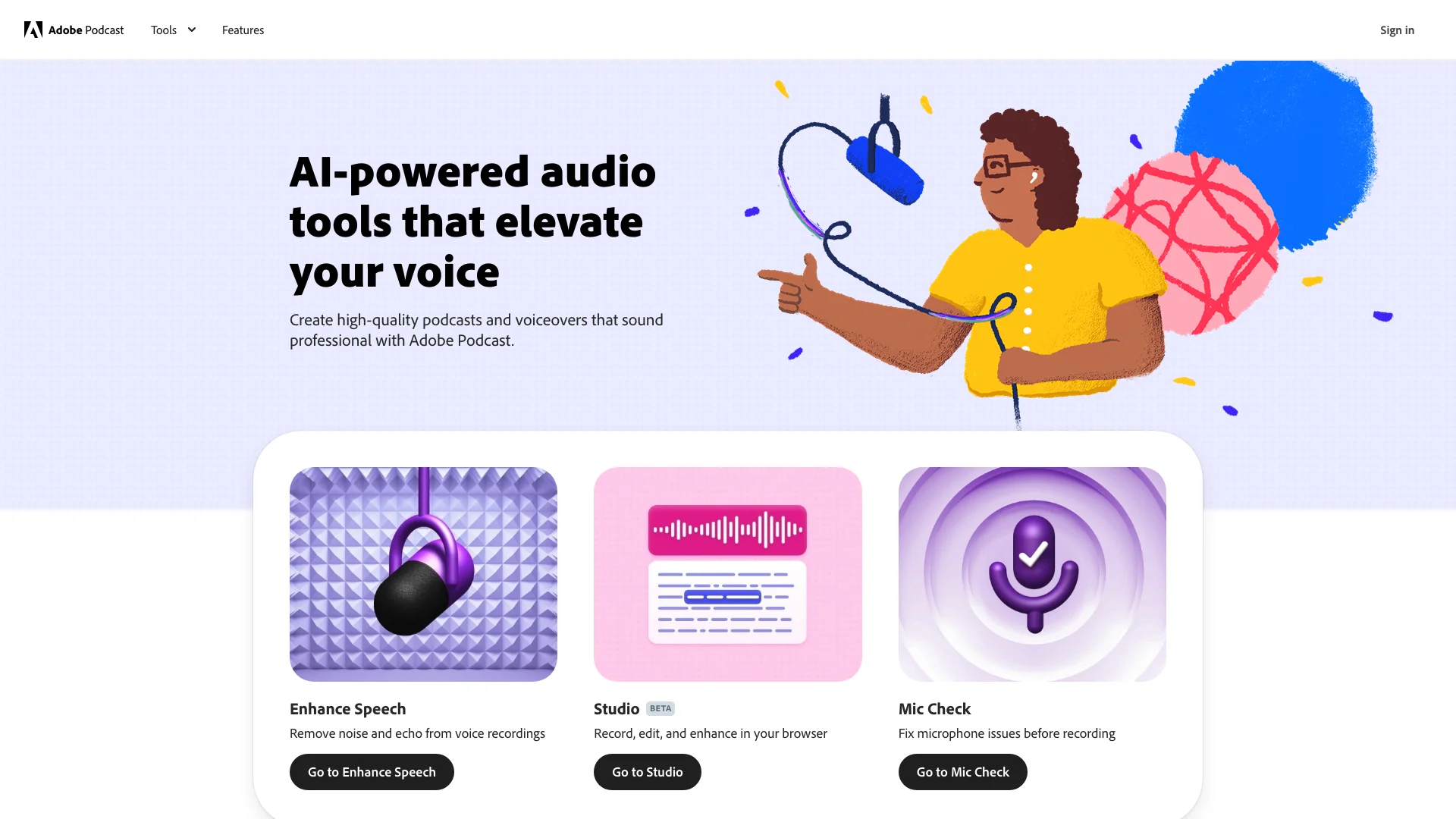 Adobe Podcast-在浏览器中编辑和录制专业音频
