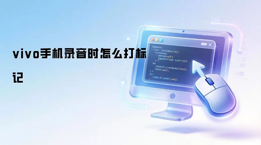 vivo手机录音时怎么打标记