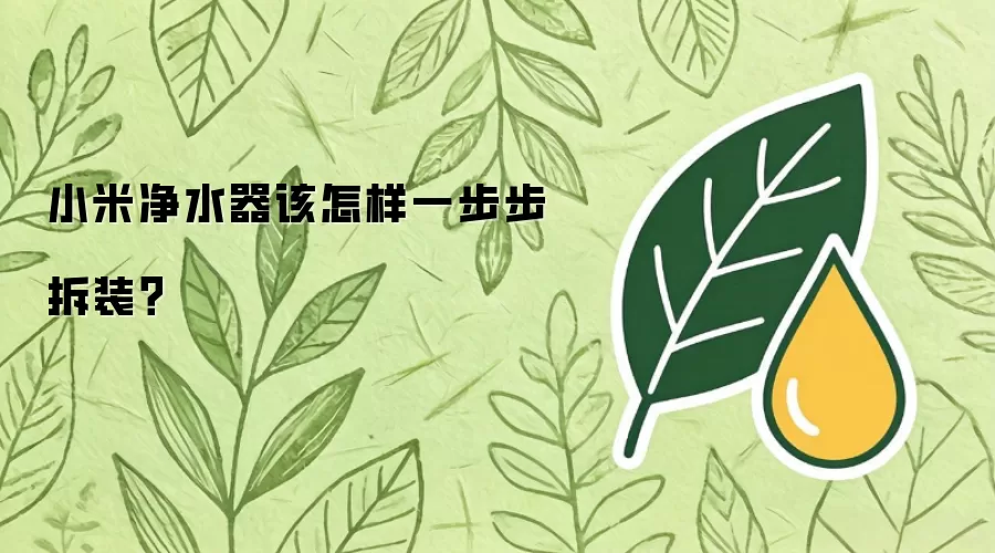 小米净水器该怎样一步步拆装？