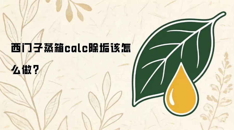 西门子蒸箱calc除垢该怎么做？