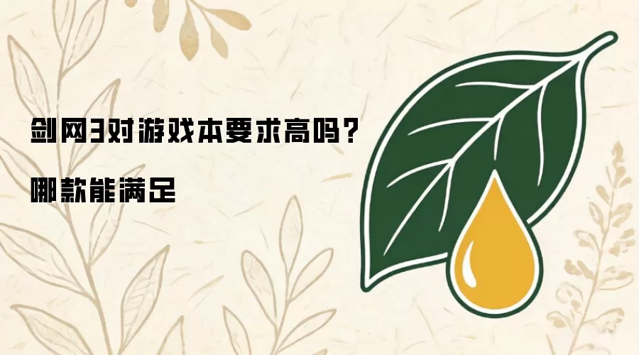 剑网3对游戏本要求高吗？哪款能满足
