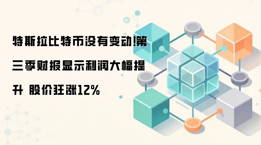 特斯拉比特币没有变动!第三季财报显示利润大幅提升 股价狂涨12%