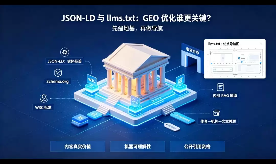 JSON-LD与llm.txt：GEO优化谁更关键？