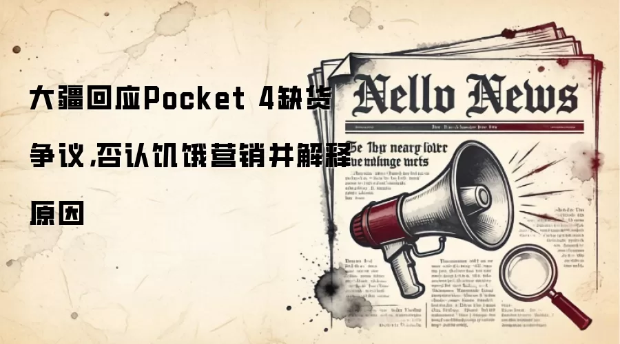 大疆回应Pocket 4缺货争议，否认饥饿营销并解释原因
