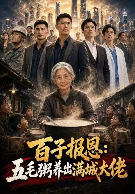 短剧《百子报恩：五毛粥养出满城大佬》剧情介绍