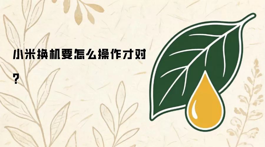 小米换机要怎么操作才对?