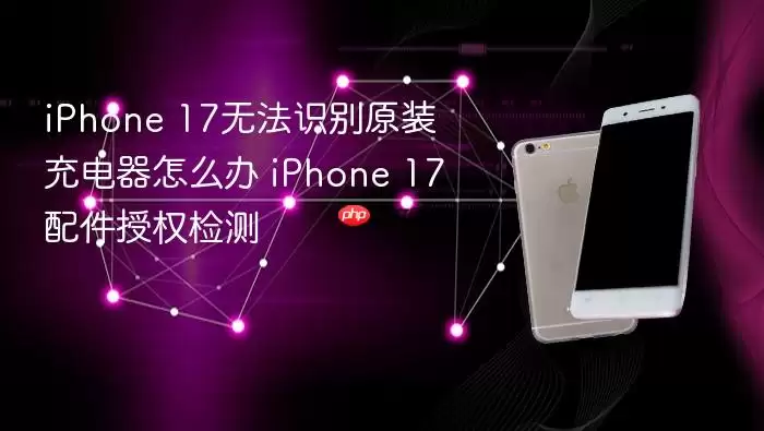 iPhone 17无法识别原装充电器怎么办 iPhone 17配件授权检测