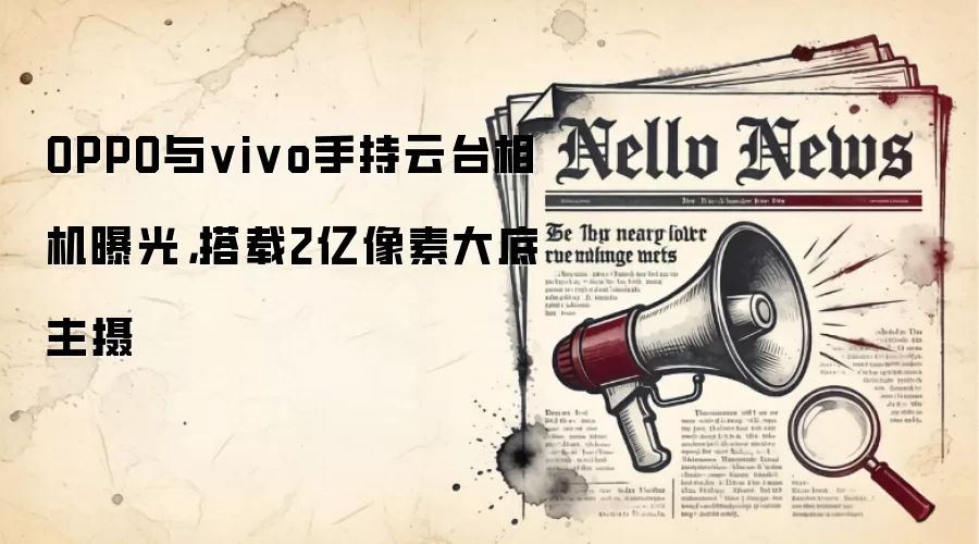OPPO与vivo手持云台相机曝光，搭载2亿像素大底主摄