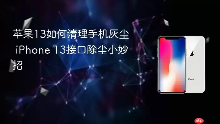 苹果13如何清理手机灰尘 iPhone 13接口除尘小妙招