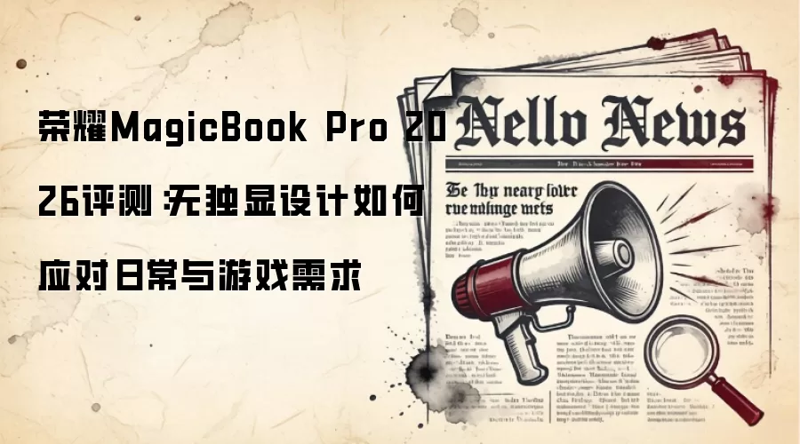 荣耀MagicBook Pro 2026评测：无独显设计如何应对日常与游戏需求
