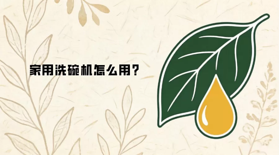 家用洗碗机怎么用?