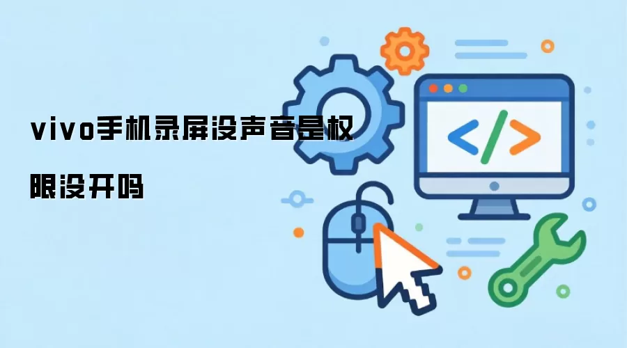 vivo手机录屏没声音是权限没开吗